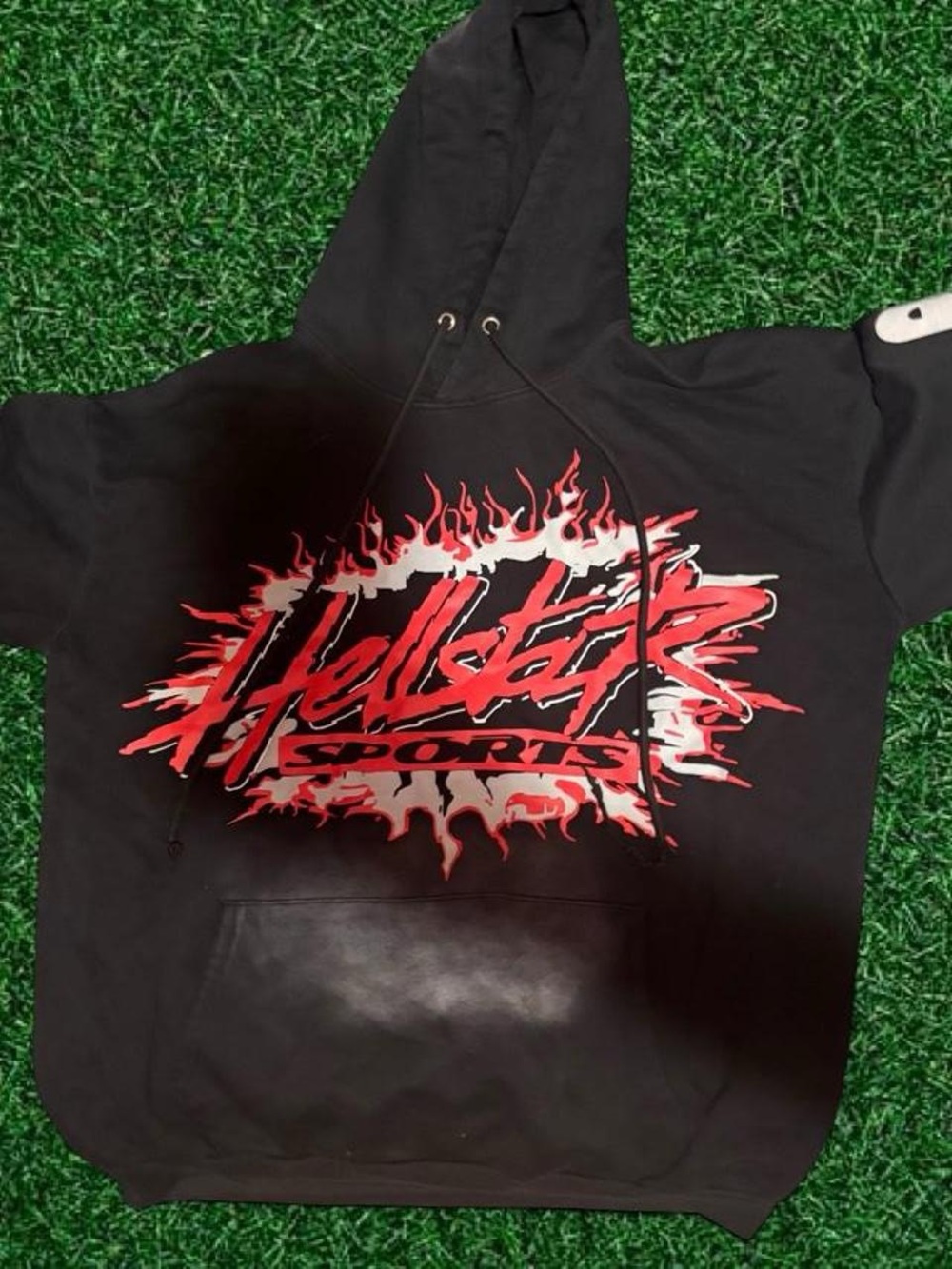 Black 'Hellstar Sports' Graphic Hoodie for Men’s